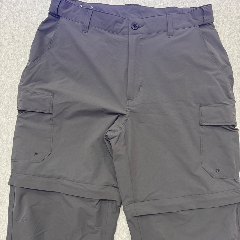 World Wide Sportsman Mens 36x32 Convertible Cargo Hiking Pants Grey Zip Off - Picture 11 of 11